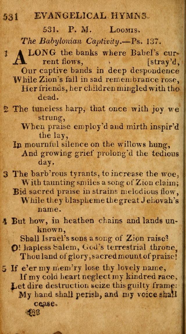 Evangelical Hymns: for private, family, social, and public worship; selected from various authors (3rd ed. enl.) page 468