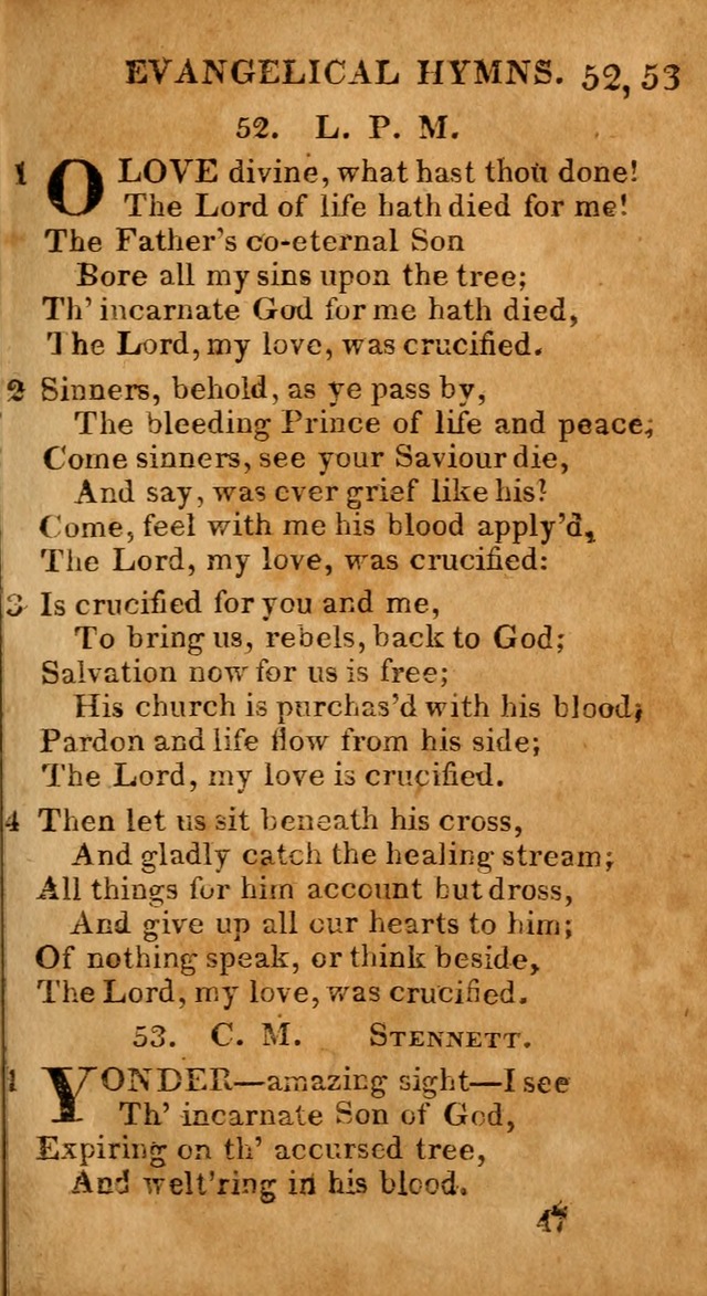 Evangelical Hymns: for private, family, social, and public worship; selected from various authors (3rd ed. enl.) page 47