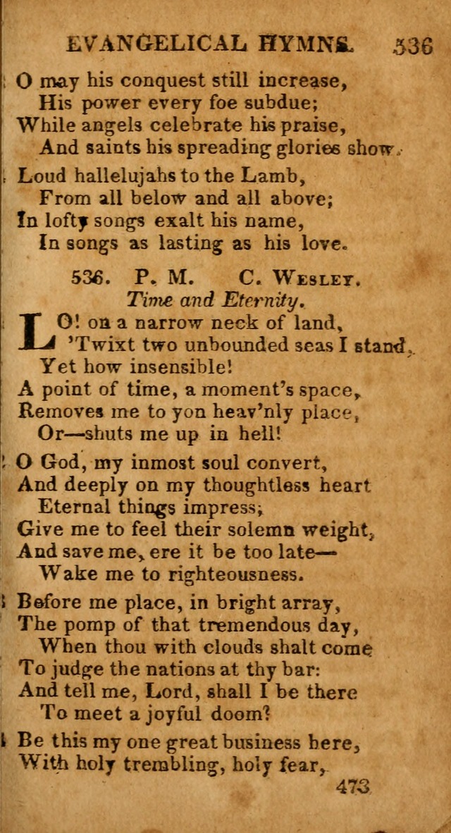 Evangelical Hymns: for private, family, social, and public worship; selected from various authors (3rd ed. enl.) page 473