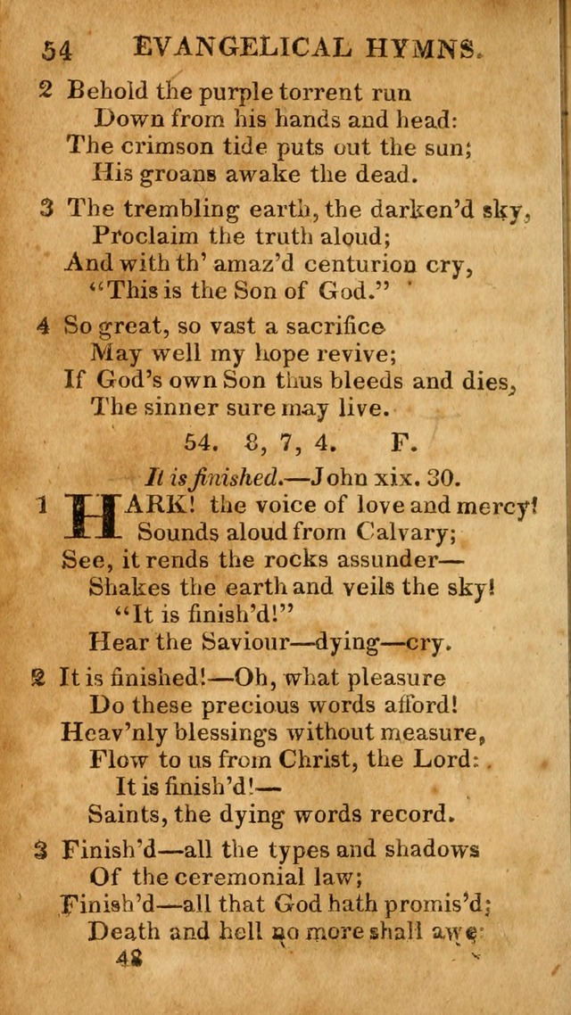 Evangelical Hymns: for private, family, social, and public worship; selected from various authors (3rd ed. enl.) page 48