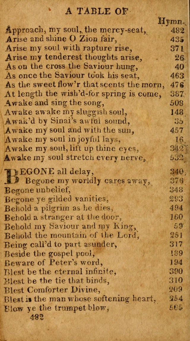 Evangelical Hymns: for private, family, social, and public worship; selected from various authors (3rd ed. enl.) page 482