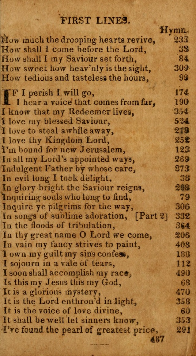 Evangelical Hymns: for private, family, social, and public worship; selected from various authors (3rd ed. enl.) page 487