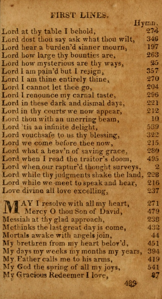 Evangelical Hymns: for private, family, social, and public worship; selected from various authors (3rd ed. enl.) page 489