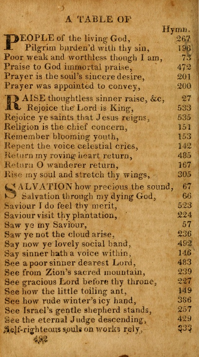 Evangelical Hymns: for private, family, social, and public worship; selected from various authors (3rd ed. enl.) page 492