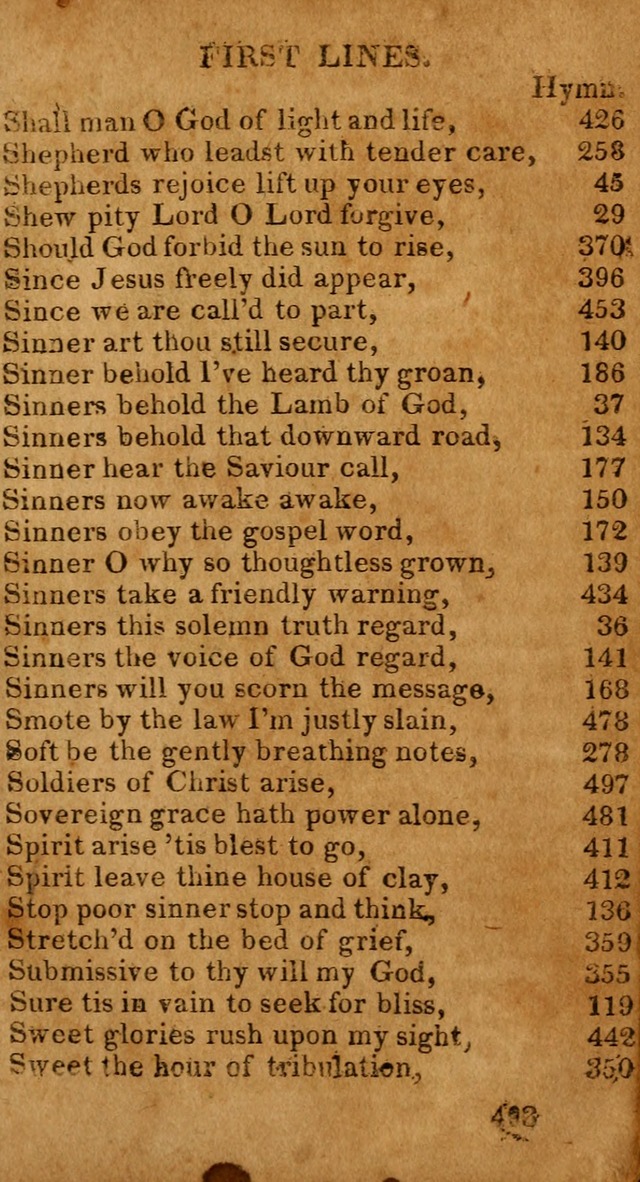 Evangelical Hymns: for private, family, social, and public worship; selected from various authors (3rd ed. enl.) page 493