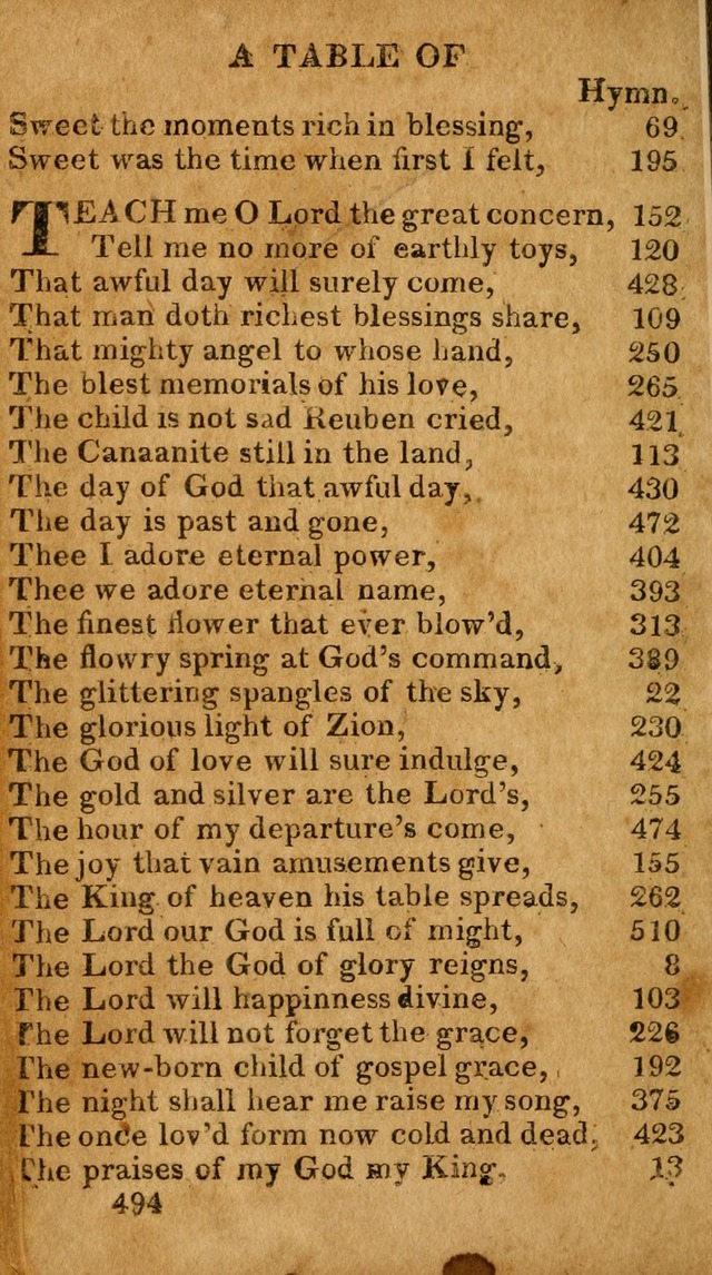 Evangelical Hymns: for private, family, social, and public worship; selected from various authors (3rd ed. enl.) page 494