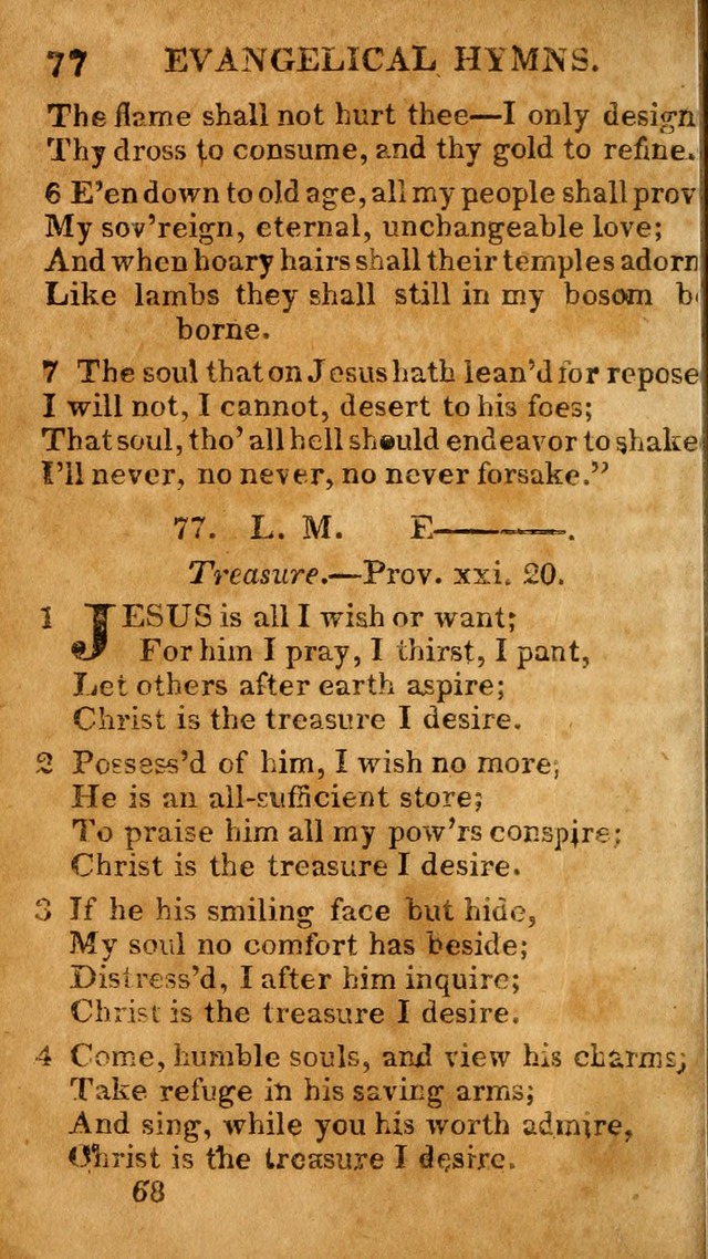 Evangelical Hymns: for private, family, social, and public worship; selected from various authors (3rd ed. enl.) page 68