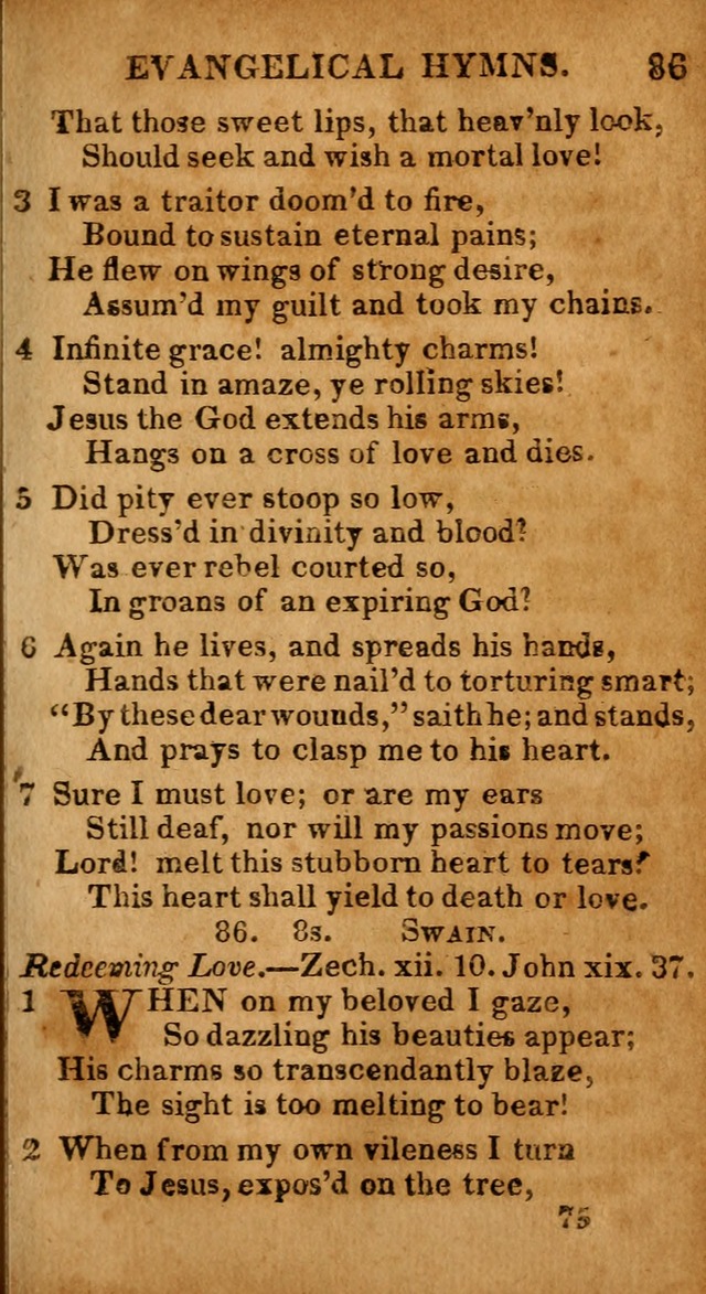 Evangelical Hymns: for private, family, social, and public worship; selected from various authors (3rd ed. enl.) page 75