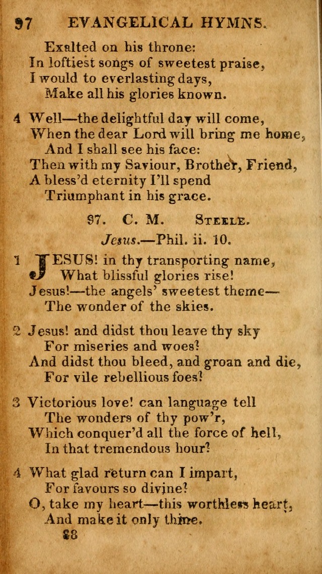 Evangelical Hymns: for private, family, social, and public worship; selected from various authors (3rd ed. enl.) page 88