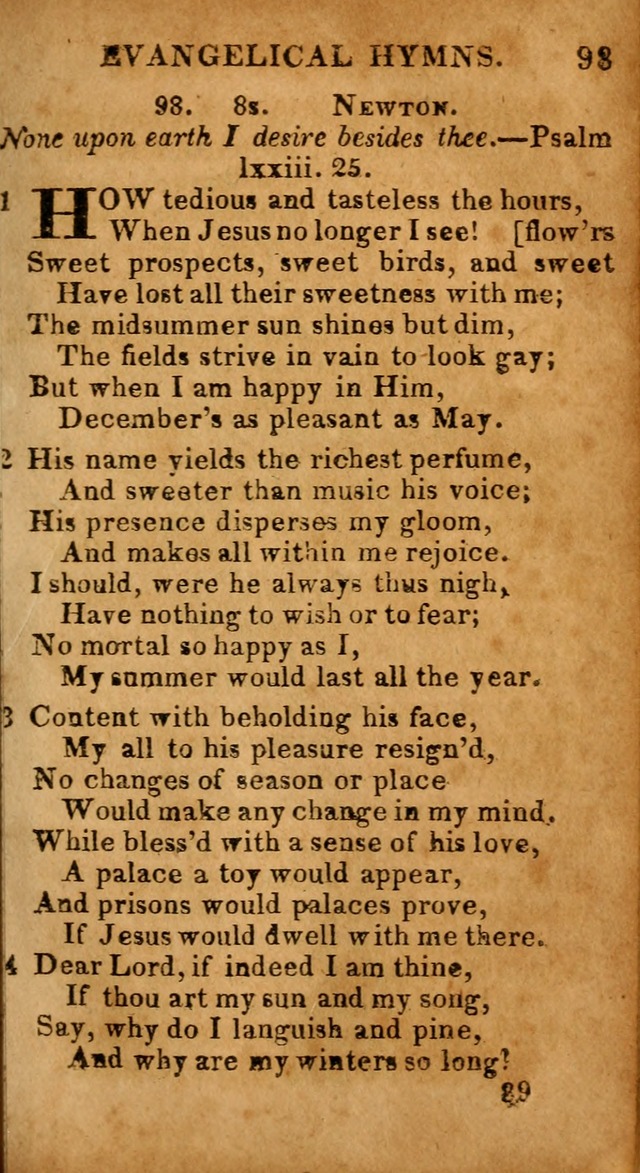 Evangelical Hymns: for private, family, social, and public worship; selected from various authors (3rd ed. enl.) page 89