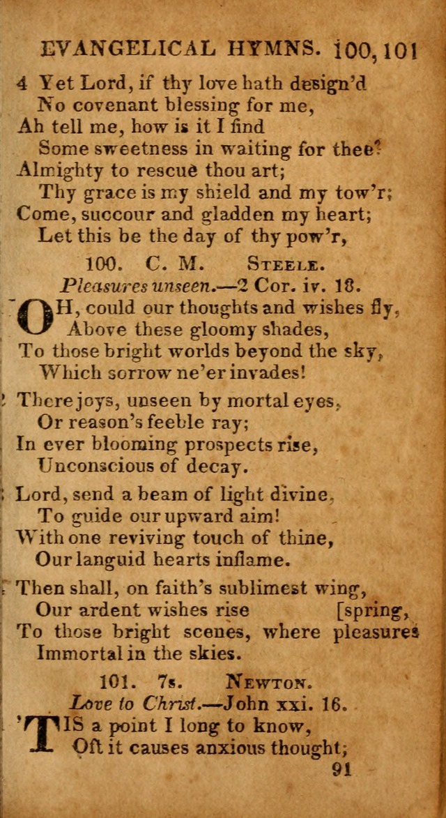 Evangelical Hymns: for private, family, social, and public worship; selected from various authors (3rd ed. enl.) page 91