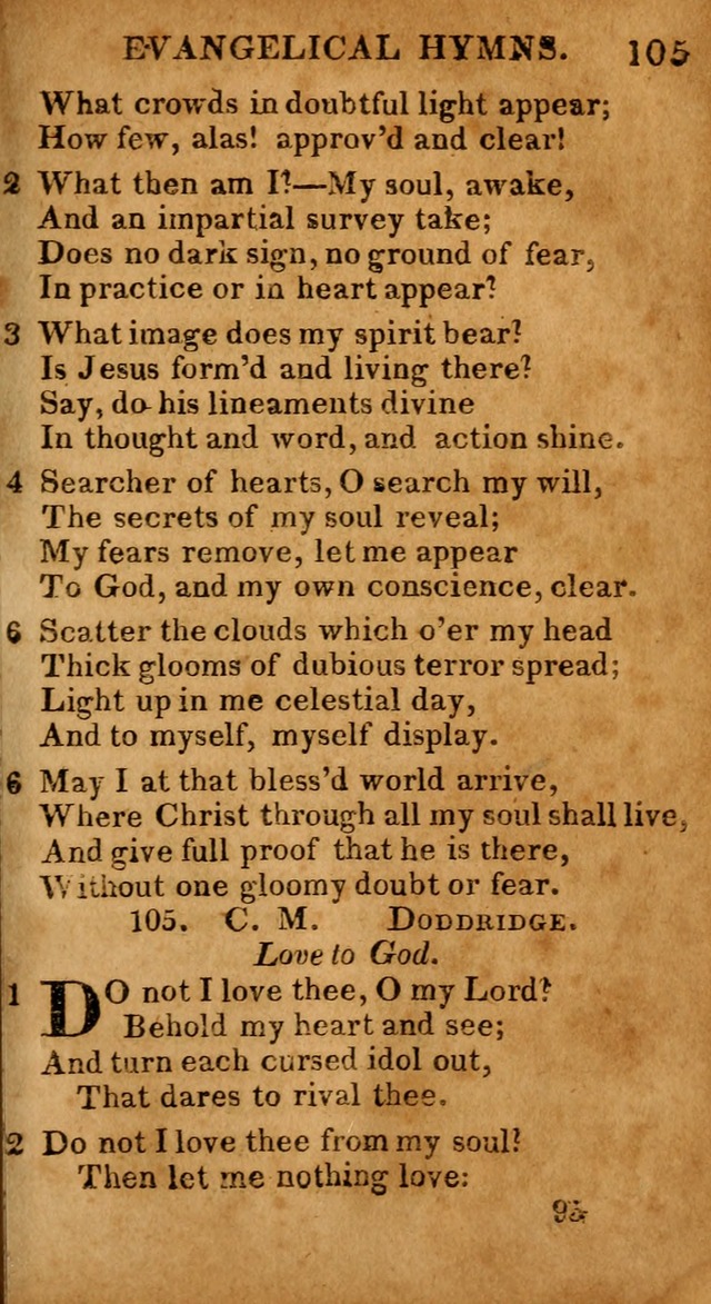 Evangelical Hymns: for private, family, social, and public worship; selected from various authors (3rd ed. enl.) page 95