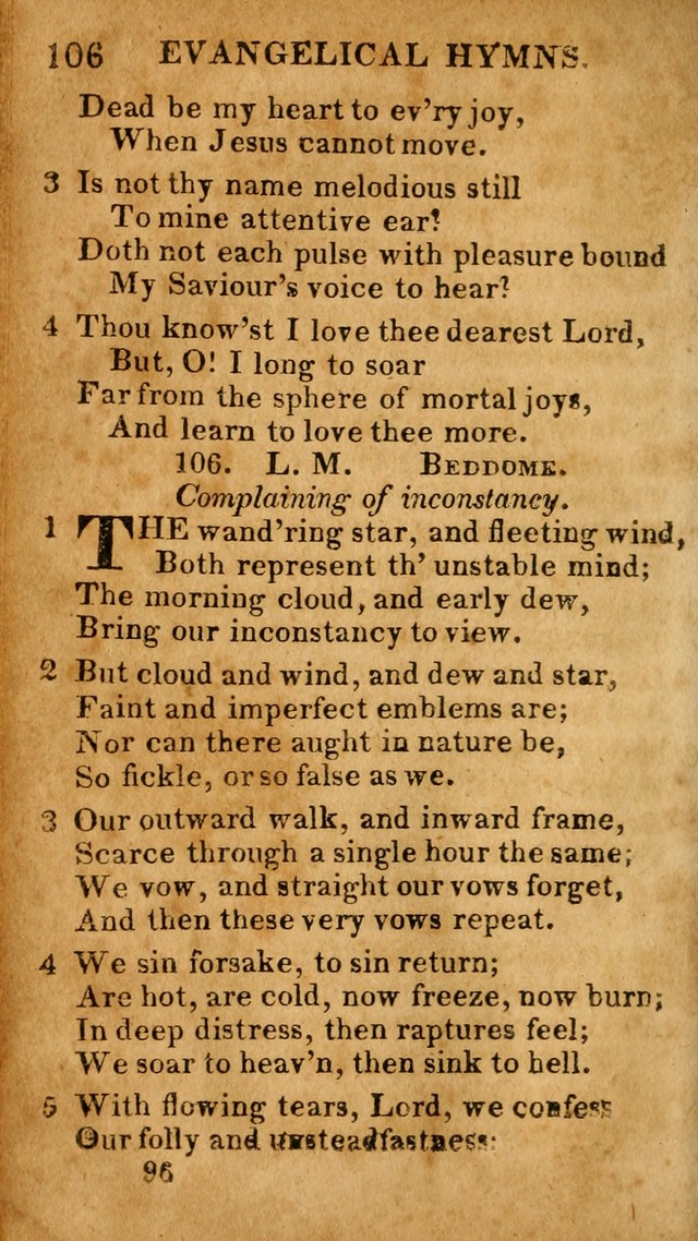 Evangelical Hymns: for private, family, social, and public worship; selected from various authors (3rd ed. enl.) page 96