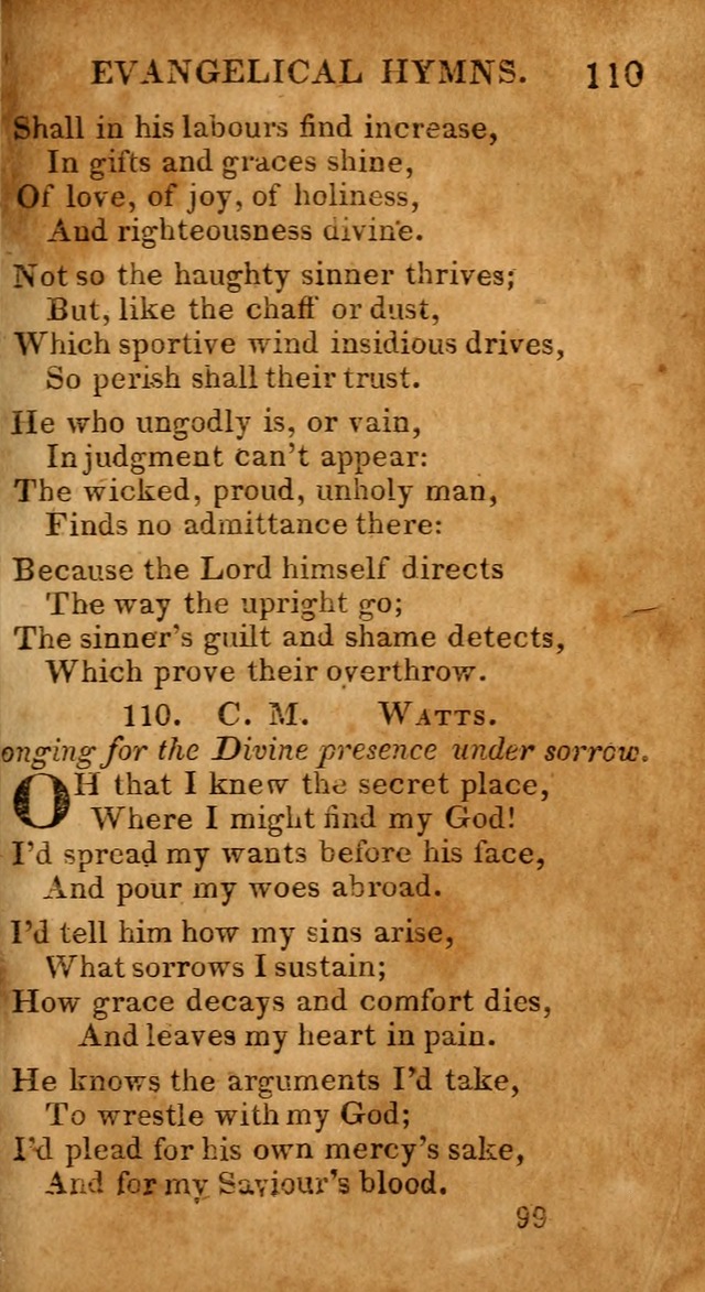 Evangelical Hymns: for private, family, social, and public worship; selected from various authors (3rd ed. enl.) page 99