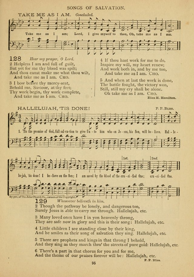 The Epworth Hymnal: containing standard hymns of the Church, songs for the Sunday-School, songs for social services, songs for the home circle, songs for special occasions page 100