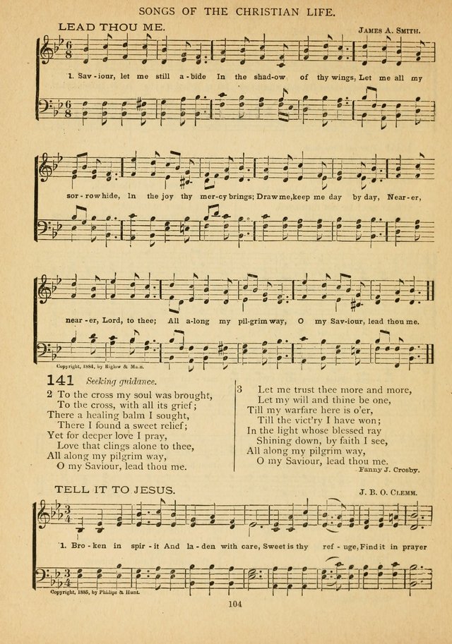 The Epworth Hymnal: containing standard hymns of the Church, songs for the Sunday-School, songs for social services, songs for the home circle, songs for special occasions page 109