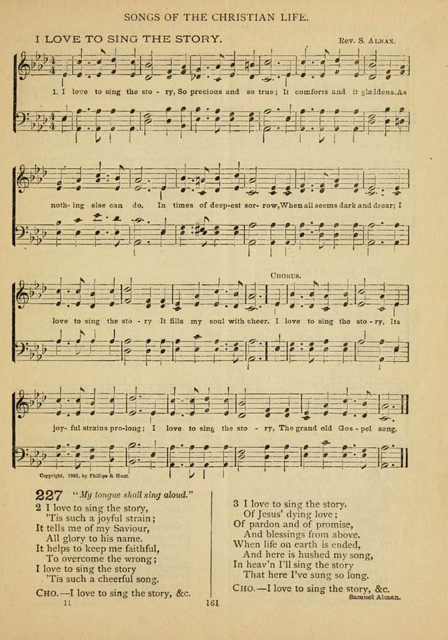 The Epworth Hymnal: containing standard hymns of the Church, songs for the Sunday-School, songs for social services, songs for the home circle, songs for special occasions page 166