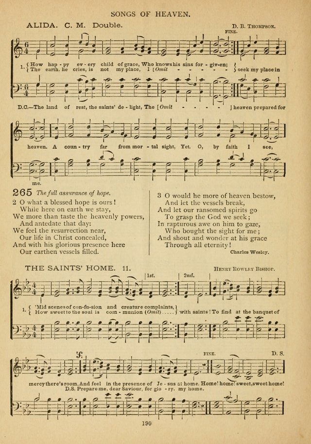 The Epworth Hymnal: containing standard hymns of the Church, songs for the Sunday-School, songs for social services, songs for the home circle, songs for special occasions page 195