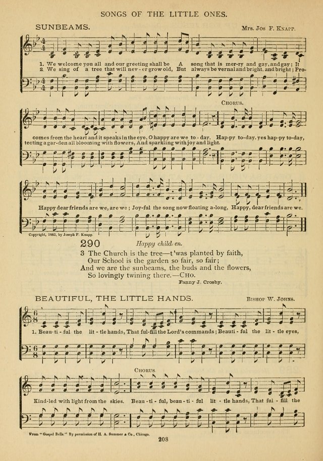 The Epworth Hymnal: containing standard hymns of the Church, songs for the Sunday-School, songs for social services, songs for the home circle, songs for special occasions page 213