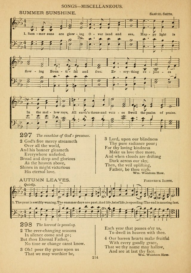 The Epworth Hymnal: containing standard hymns of the Church, songs for the Sunday-School, songs for social services, songs for the home circle, songs for special occasions page 219