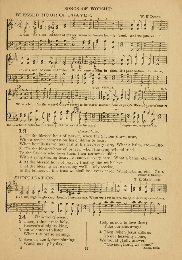 The Epworth Hymnal: containing standard hymns of the Church, songs for the Sunday-School, songs for social services, songs for the home circle, songs for special occasions page 22