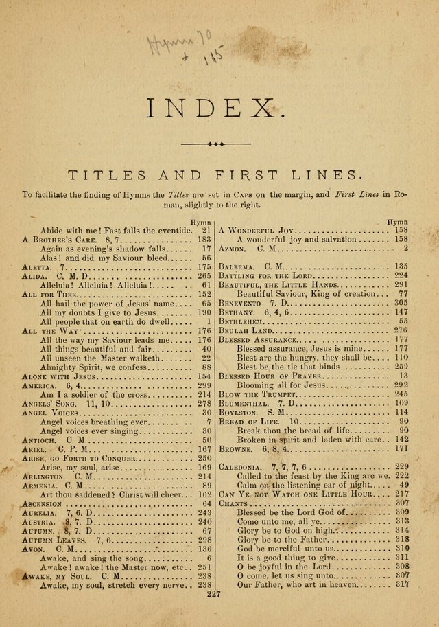 The Epworth Hymnal: containing standard hymns of the Church, songs for the Sunday-School, songs for social services, songs for the home circle, songs for special occasions page 232