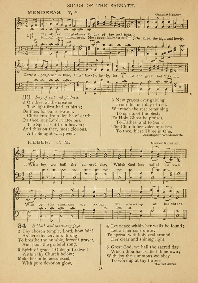 The Epworth Hymnal: containing standard hymns of the Church, songs for the Sunday-School, songs for social services, songs for the home circle, songs for special occasions page 33