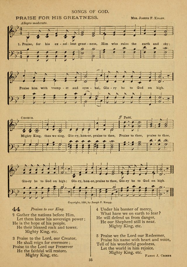 The Epworth Hymnal: containing standard hymns of the Church, songs for the Sunday-School, songs for social services, songs for the home circle, songs for special occasions page 40