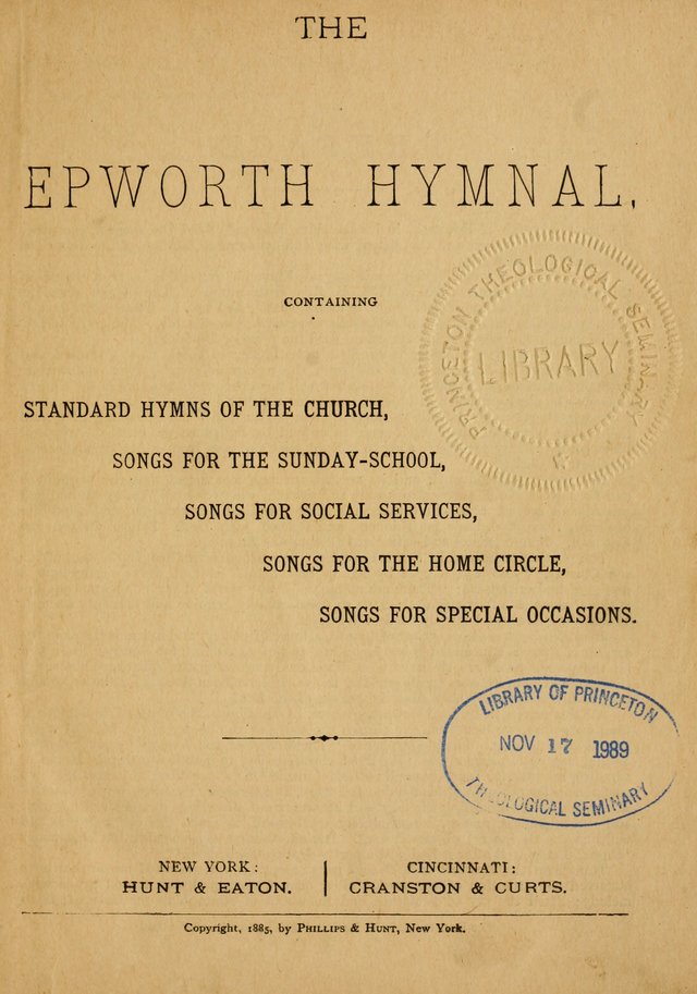 The Epworth Hymnal: containing standard hymns of the Church, songs for the Sunday-School, songs for social services, songs for the home circle, songs for special occasions page 6