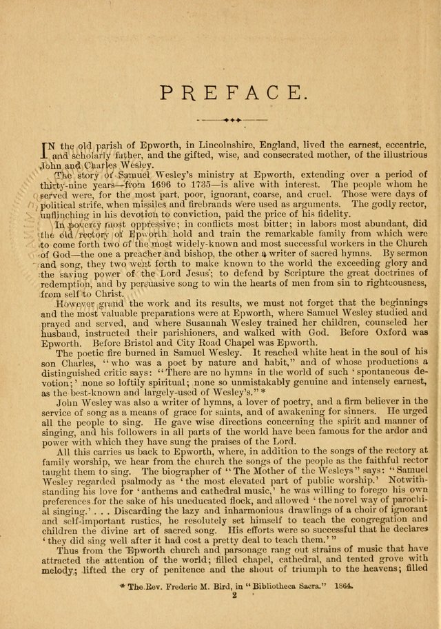 The Epworth Hymnal: containing standard hymns of the Church, songs for the Sunday-School, songs for social services, songs for the home circle, songs for special occasions page 7