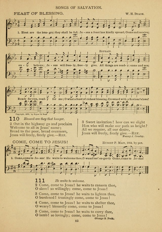 The Epworth Hymnal: containing standard hymns of the Church, songs for the Sunday-School, songs for social services, songs for the home circle, songs for special occasions page 88