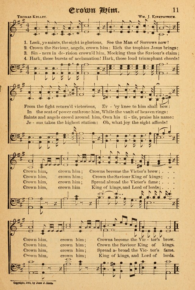 The Emory Hymnal: a collection of sacred hymns and music for use in public worship, Sunday-schools, social meetings and family worship page 11