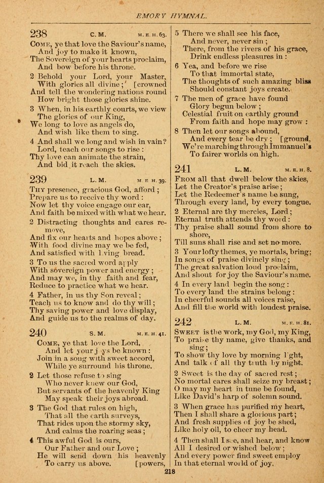 The Emory Hymnal: a collection of sacred hymns and music for use in public worship, Sunday-schools, social meetings and family worship page 216