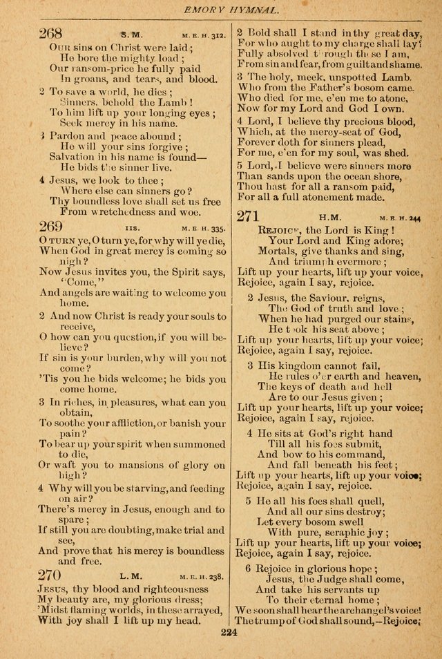 The Emory Hymnal: a collection of sacred hymns and music for use in public worship, Sunday-schools, social meetings and family worship page 222