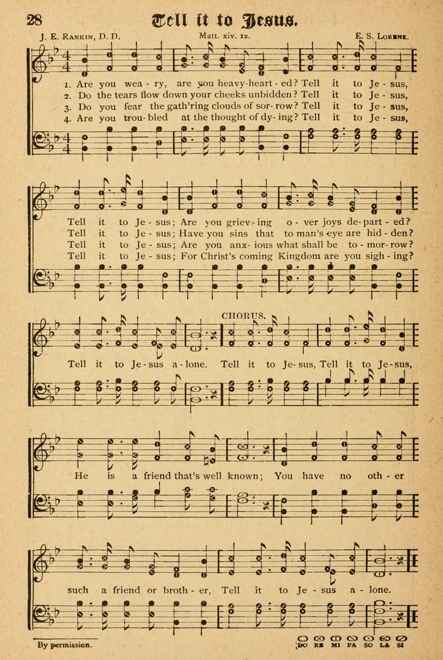 The Emory Hymnal: a collection of sacred hymns and music for use in public worship, Sunday-schools, social meetings and family worship page 28