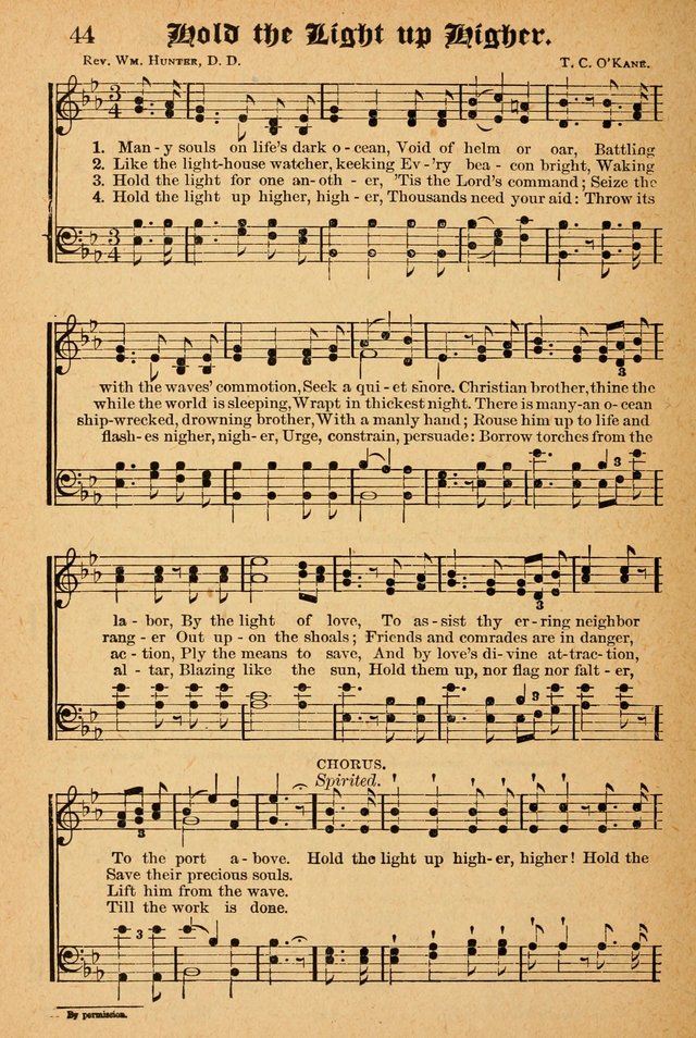 The Emory Hymnal: a collection of sacred hymns and music for use in public worship, Sunday-schools, social meetings and family worship page 44