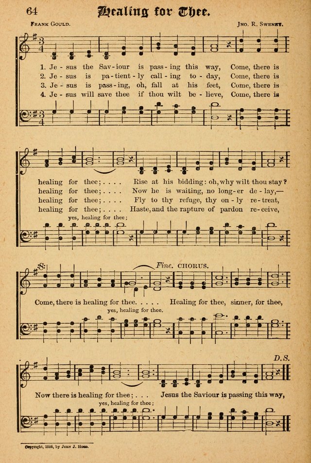 The Emory Hymnal: a collection of sacred hymns and music for use in public worship, Sunday-schools, social meetings and family worship page 64