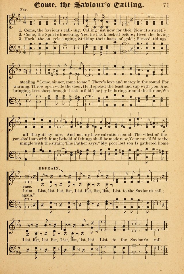 The Emory Hymnal: a collection of sacred hymns and music for use in public worship, Sunday-schools, social meetings and family worship page 71