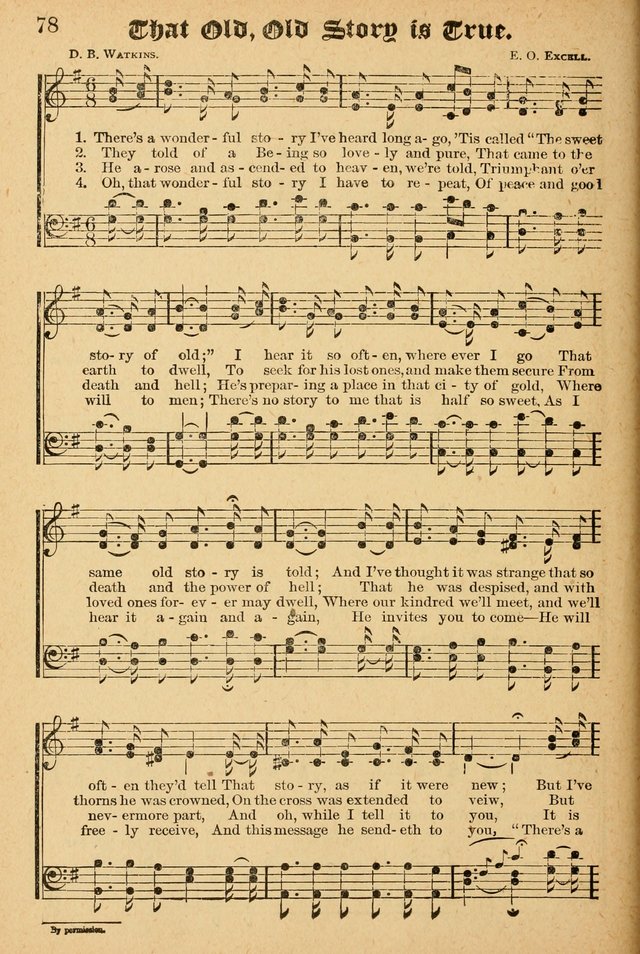 The Emory Hymnal: a collection of sacred hymns and music for use in public worship, Sunday-schools, social meetings and family worship page 78