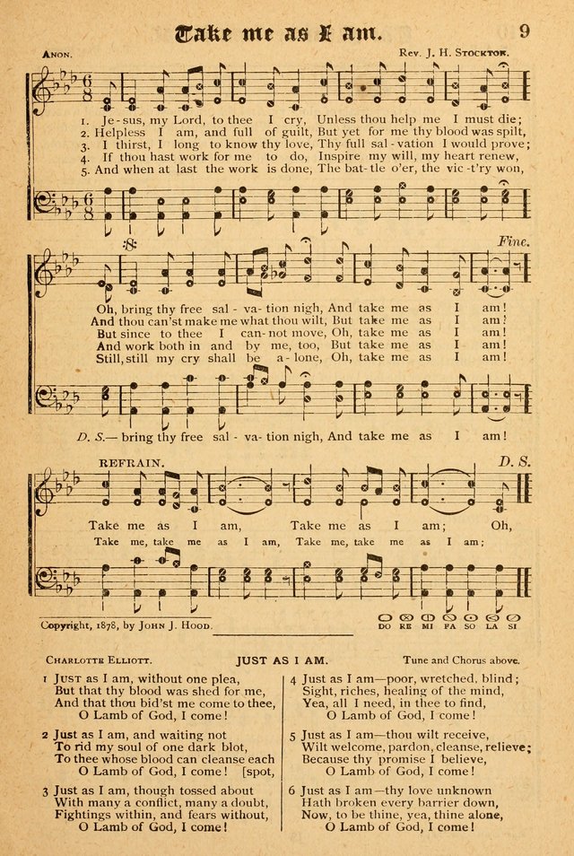 The Emory Hymnal: a collection of sacred hymns and music for use in public worship, Sunday-schools, social meetings and family worship page 9