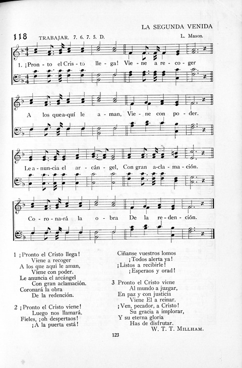 El Himnario para el uso de las Iglesias Evangelicas de Habla Espanola en Todo el Mundo page 123