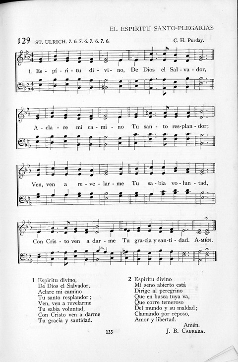 El Himnario para el uso de las Iglesias Evangelicas de Habla Espanola en Todo el Mundo page 133