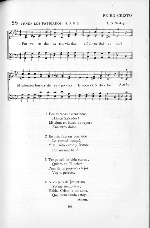 El Himnario para el uso de las Iglesias Evangelicas de Habla Espanola en Todo el Mundo page 161