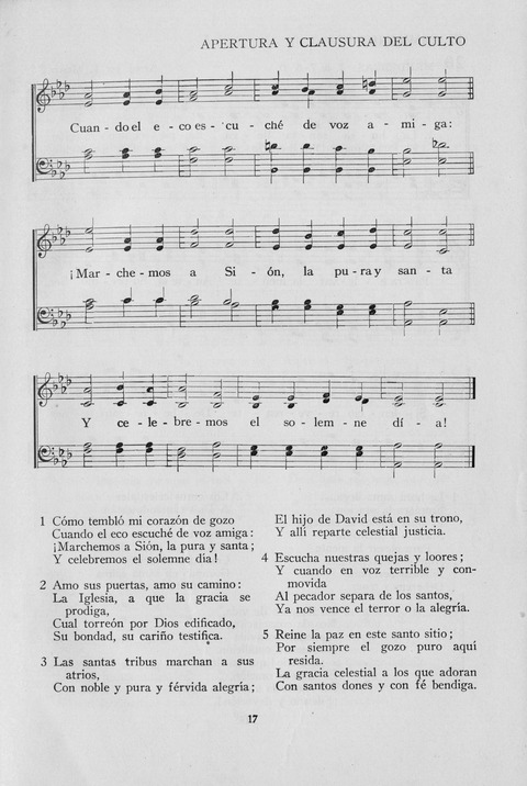 El Himnario para el uso de las Iglesias Evangelicas de Habla Espanola en Todo el Mundo page 17