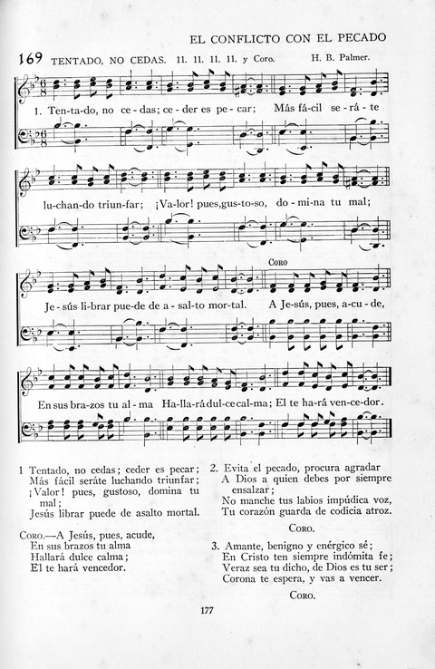 El Himnario para el uso de las Iglesias Evangelicas de Habla Espanola en Todo el Mundo page 177