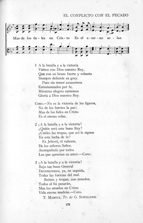 El Himnario para el uso de las Iglesias Evangelicas de Habla Espanola en Todo el Mundo page 179