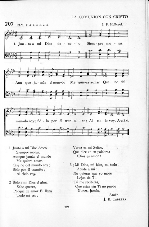 El Himnario para el uso de las Iglesias Evangelicas de Habla Espanola en Todo el Mundo page 223