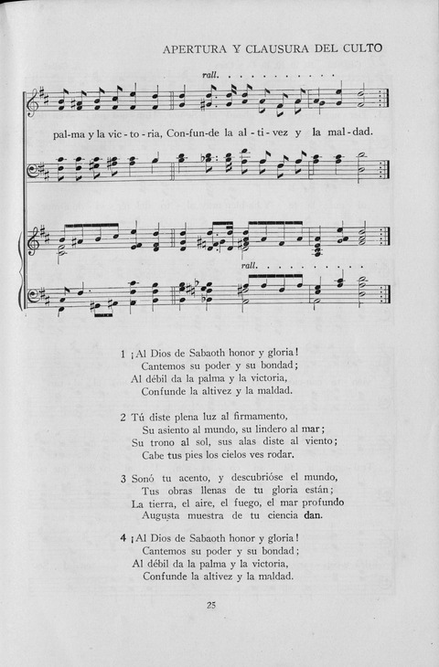 El Himnario para el uso de las Iglesias Evangelicas de Habla Espanola en Todo el Mundo page 25