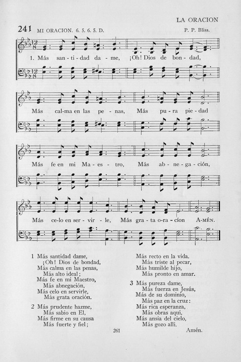 El Himnario para el uso de las Iglesias Evangelicas de Habla Espanola en Todo el Mundo page 261