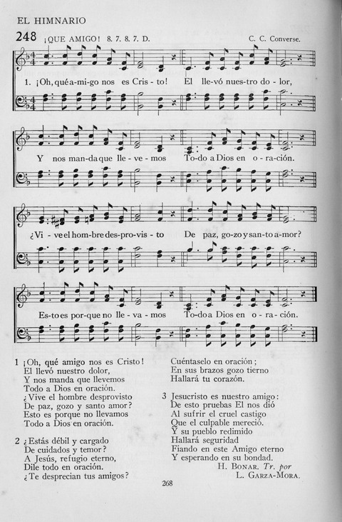 El Himnario para el uso de las Iglesias Evangelicas de Habla Espanola en Todo el Mundo page 268